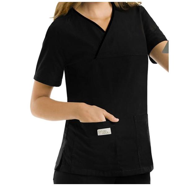 Shirt Scrub Urbane Womens Medium Black Ea